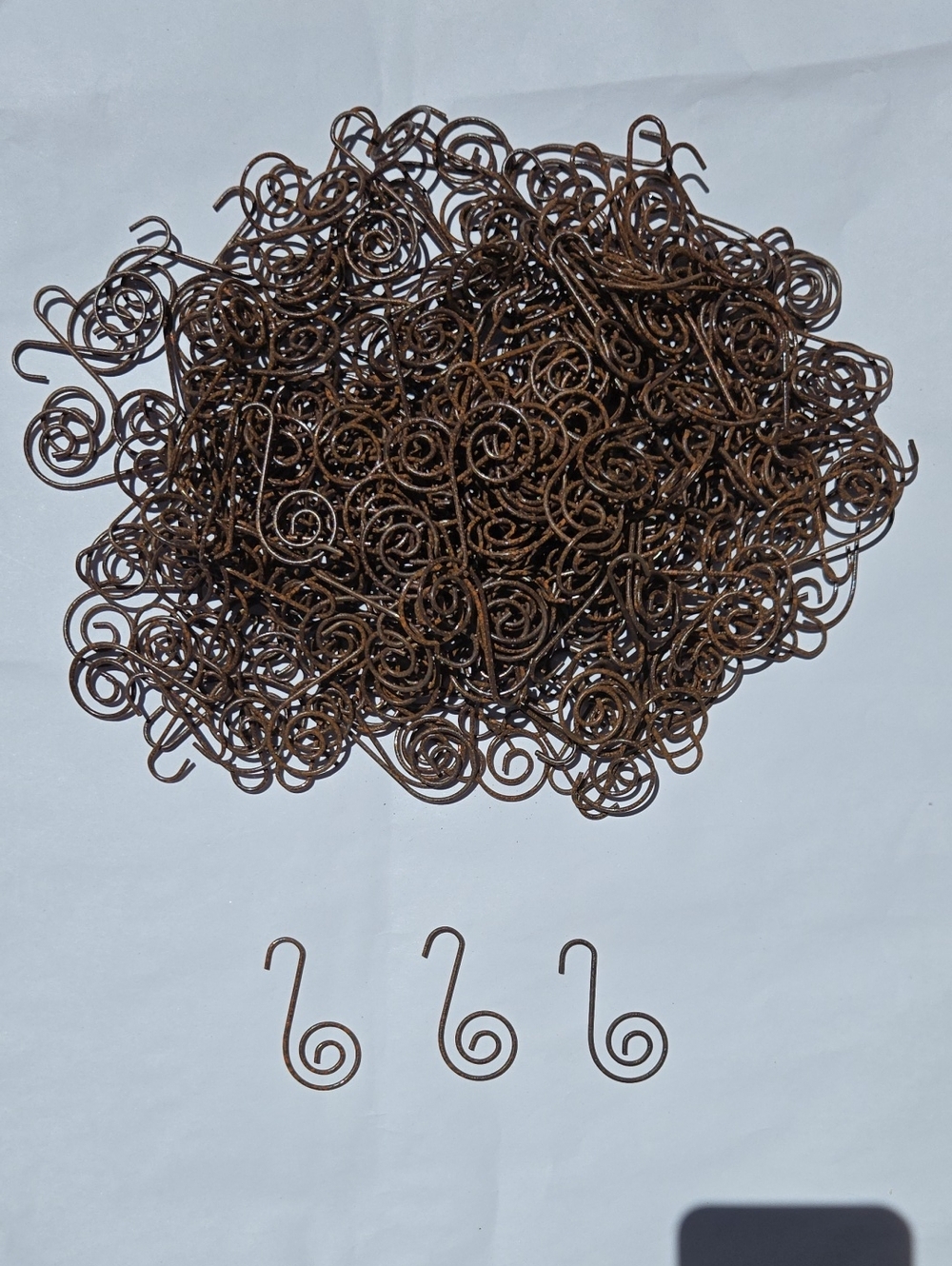250+ Ornament Hooks - Aged Metal Look